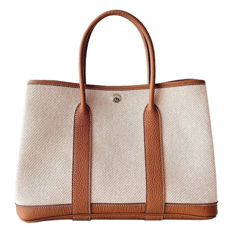 hermes garden party leather or canvas|hermes garden party 30 canvas.